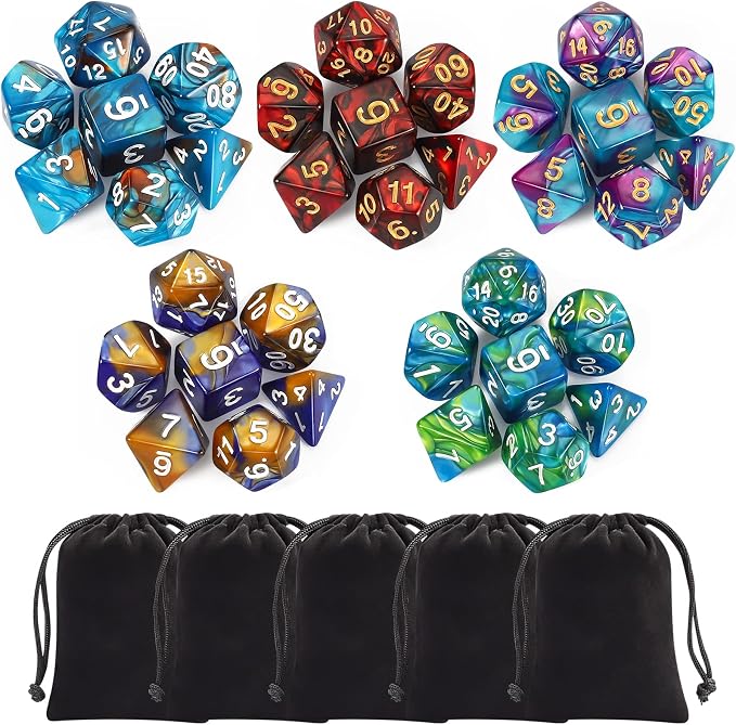 Polyhedral DND Dice Set - Choose Color in Store